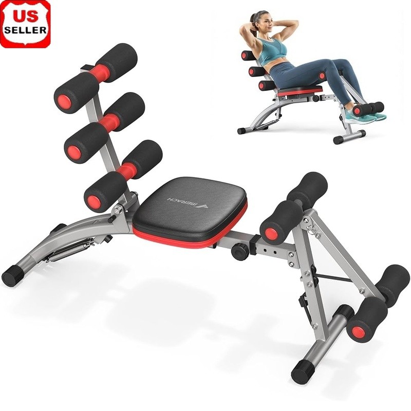 Adjustable Ergonomic Ab Machine Bench Ultimate Core Strength & Stability New