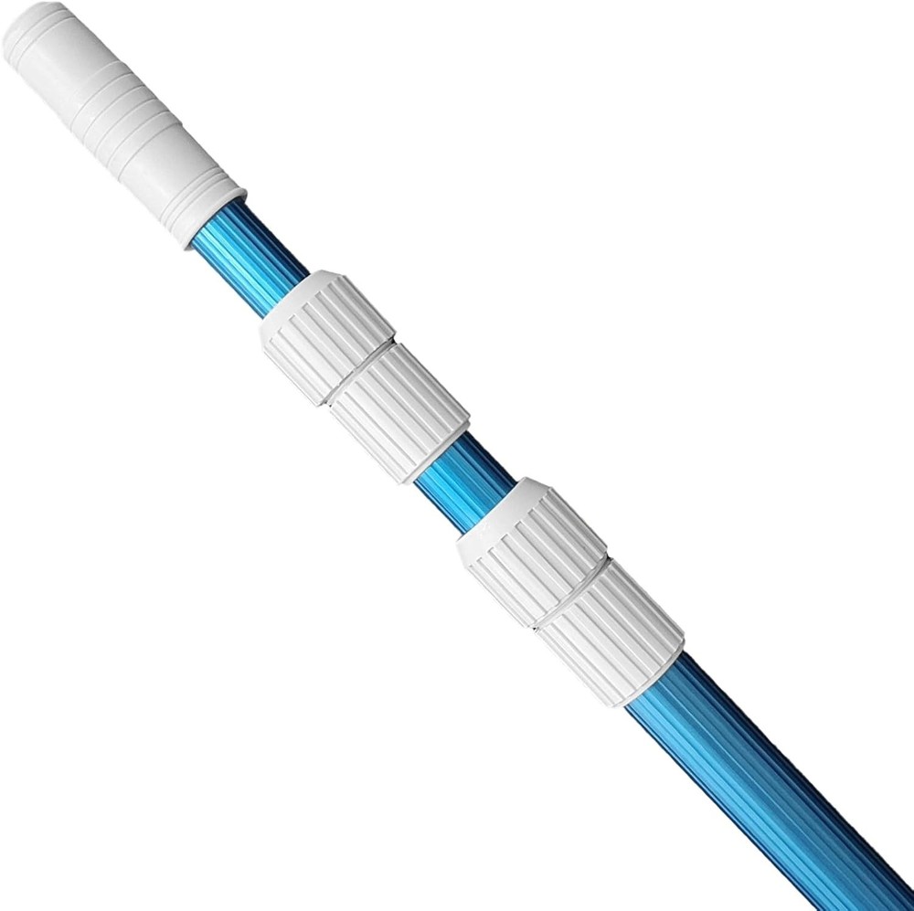 12Ft Anodized Aluminum Telescopic Pool Pole for Skimmer Nets & Cleaning Tools...