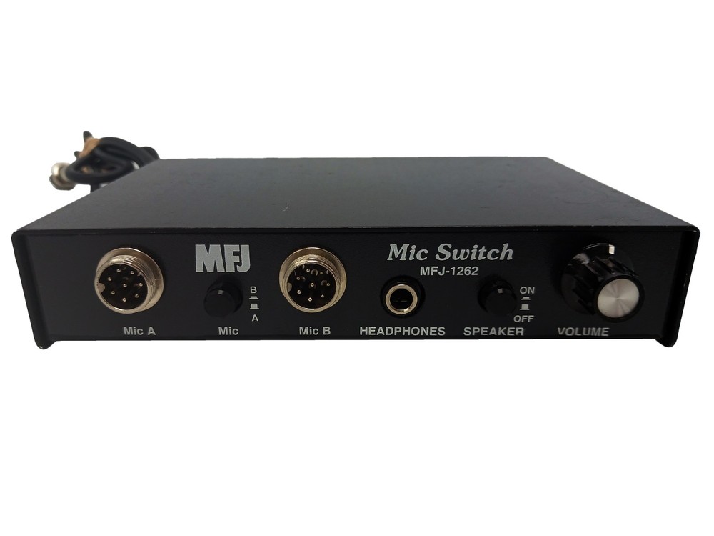 MFJ-1262 8 Pin Round Microphone Control Center Switch Box - WORKS