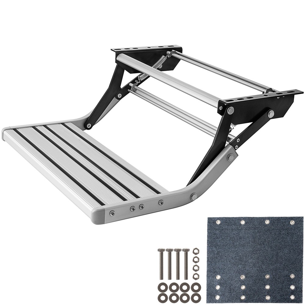 Aluminium Manual Pull Out Retractable Single Step RV Camper Platform Steps Stair