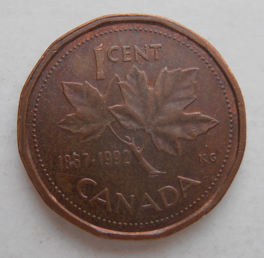 1992 CANADA 1 CENT