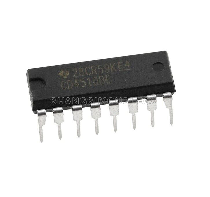 5POCS DIP16 CD4510BE CD4510 CMOS PRESETTABLE UP/DOWN COUNTERS