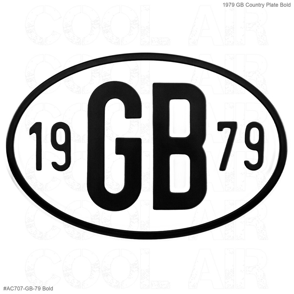 1979 GB Plate Pressed Aluminium