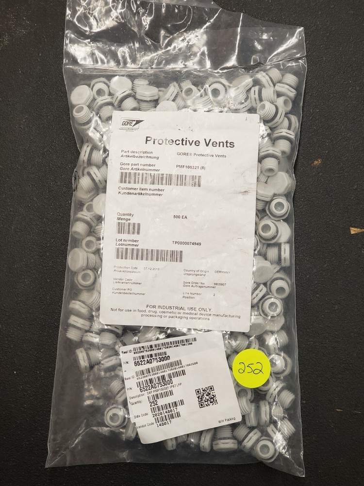 NEW, GORE, PMF100321, Protective Vent, 3 PIECES