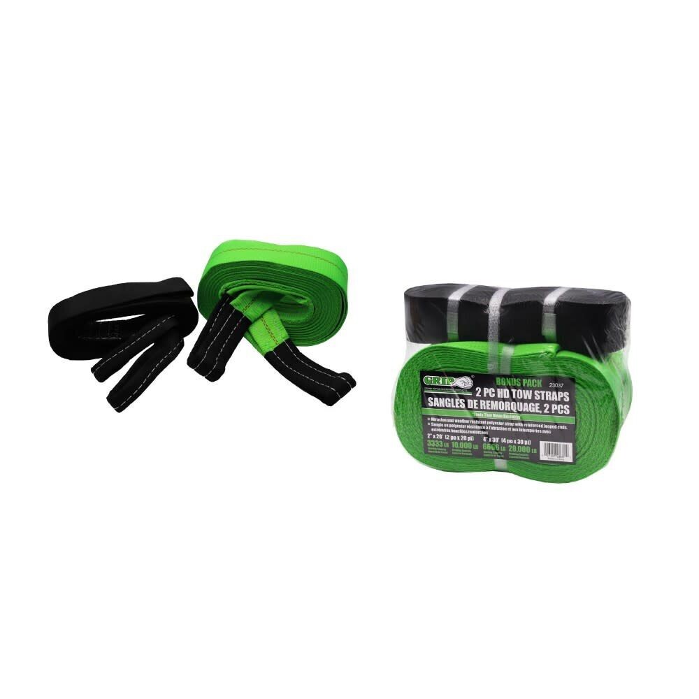 Grip 23037 2 pc Heavy Duty Tow Strap Set