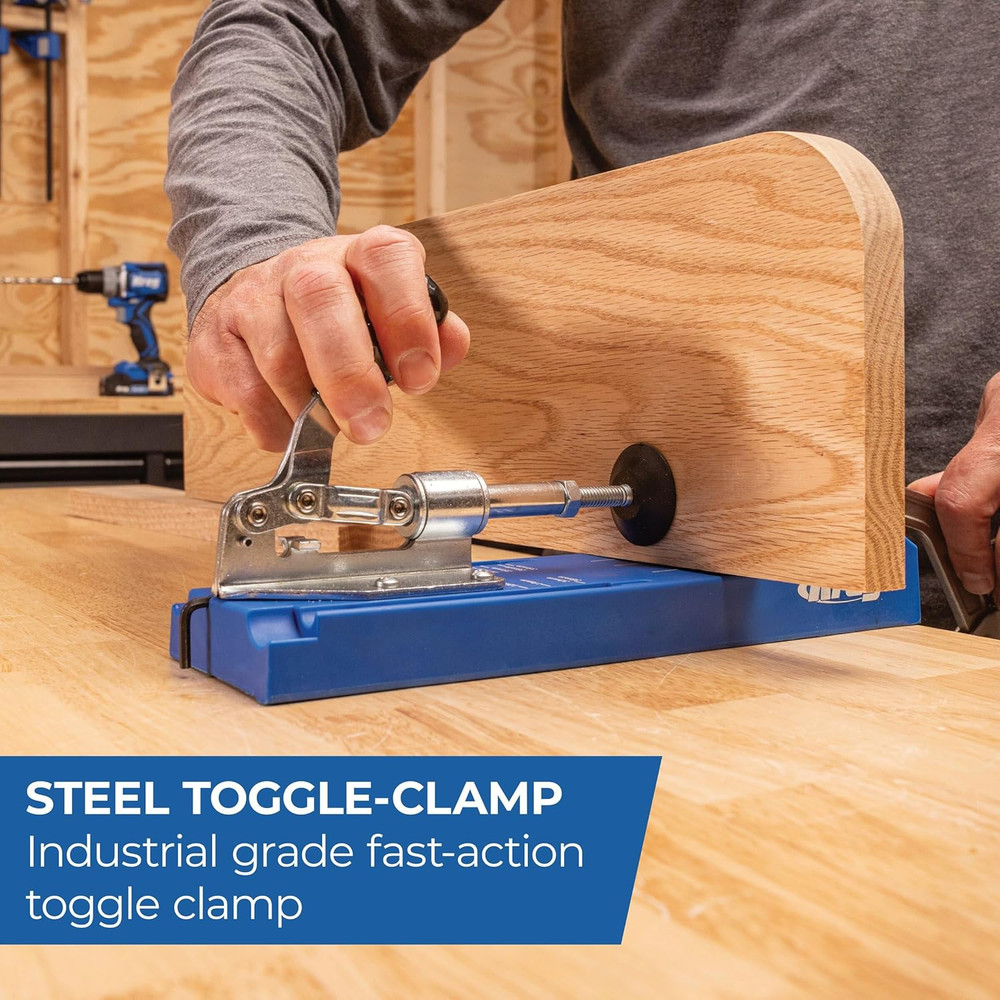 K4 Pocket Hole Jig - Adjustable, Versatile Jig for Strong Joints - Create Perfec