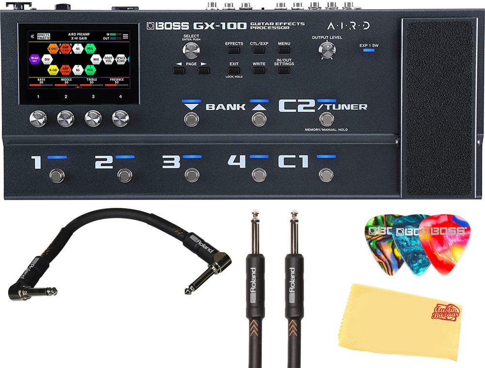 Boss GX-100 Guitar Effects Processor w/ Instrument Cables
