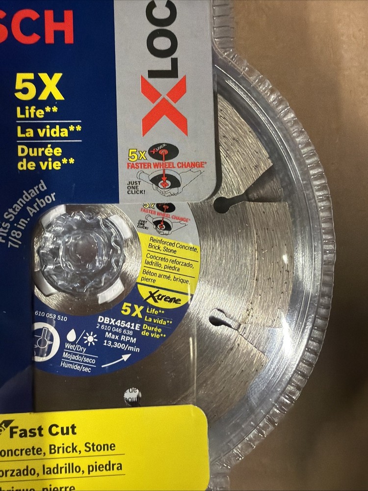 Bosch x Lock DBX4541E Segmented Rim Blade Disc Grinder 4.5 In.