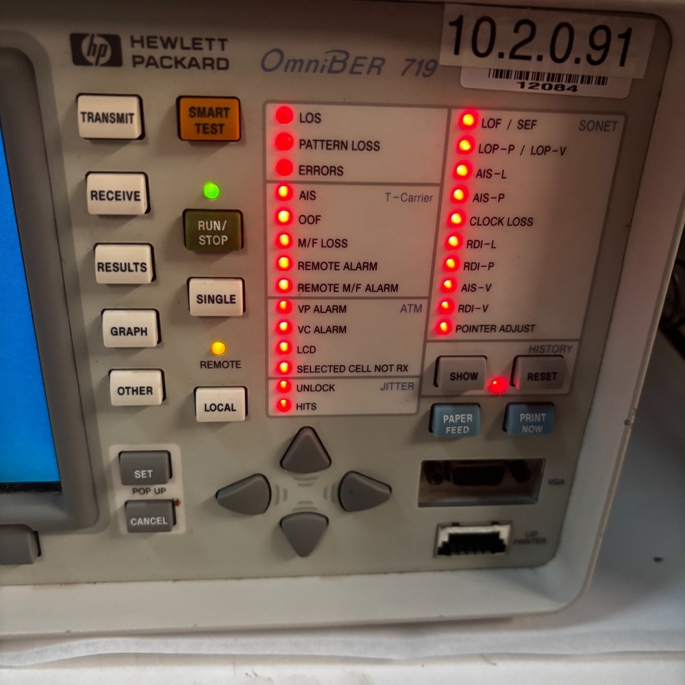 HEWLET PACKARD HP OMNIBER 719 37719A COMMUNICATIONS PERFORMANCE ANALYZER 🎯