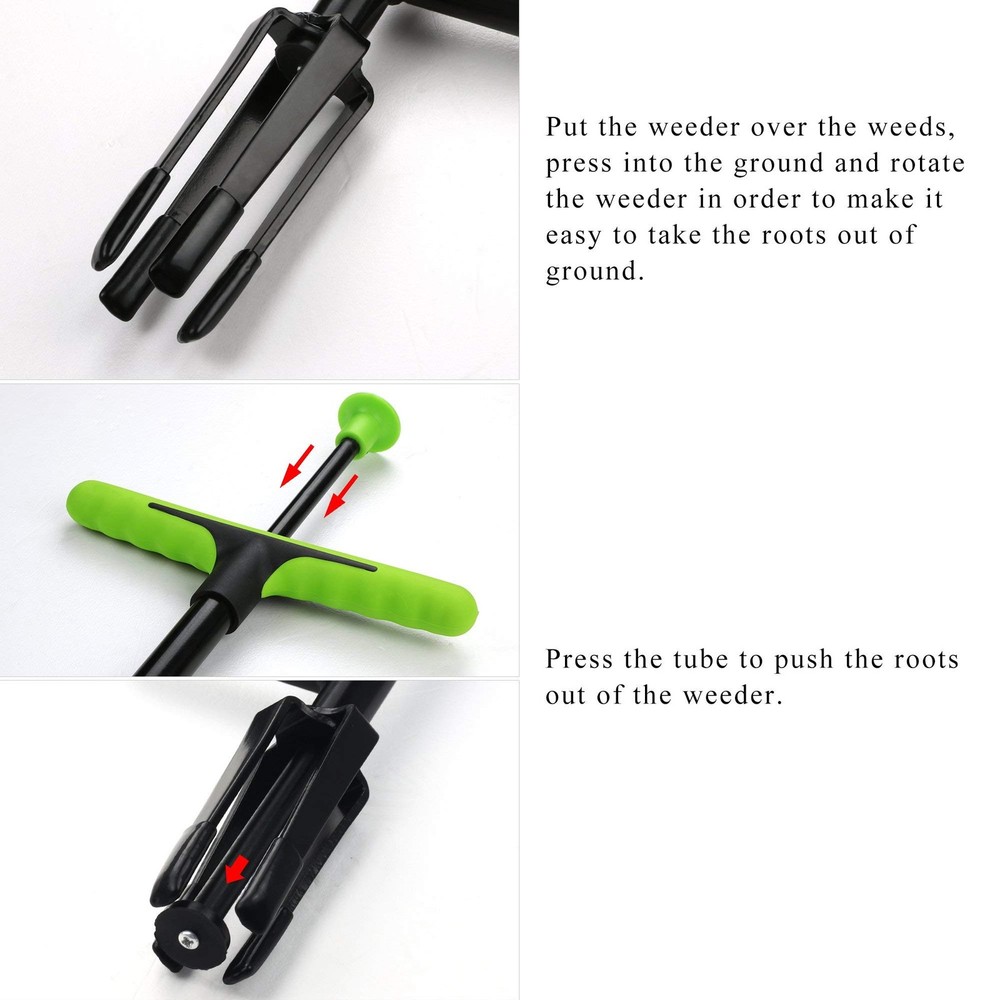 Weed Puller, 40" Stand Up Weeder Hand Tool, Long Handle Garden Weeding Tool w...
