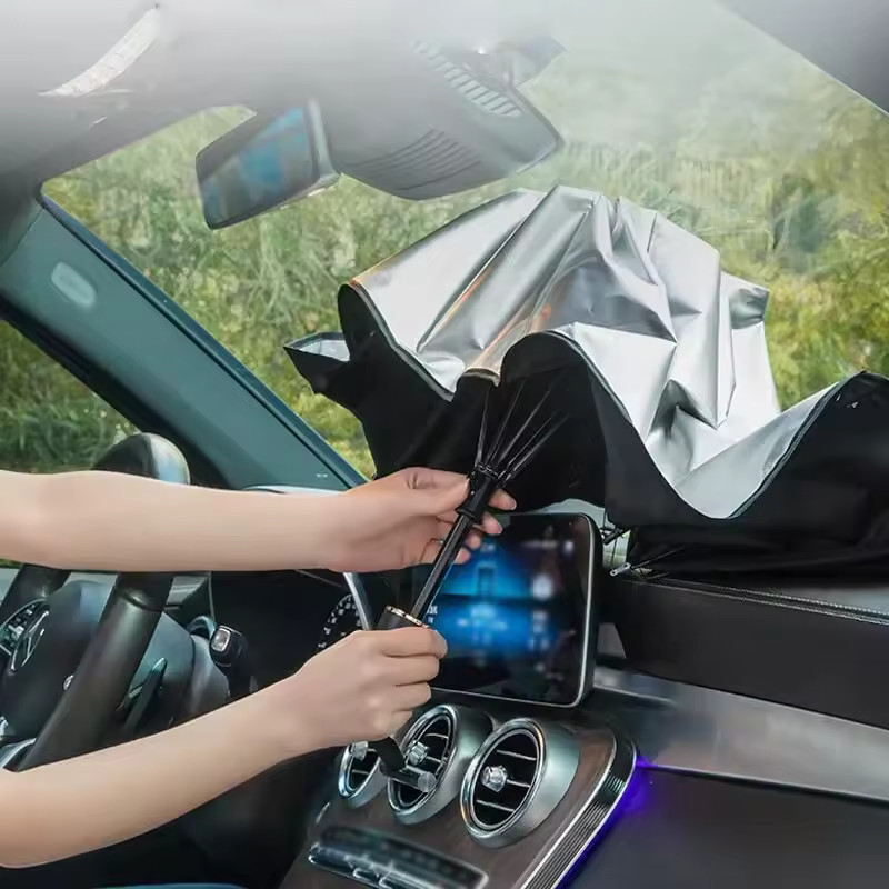 Car Windshield Sunshade Umbrella - Folding Front Window Sun Protection