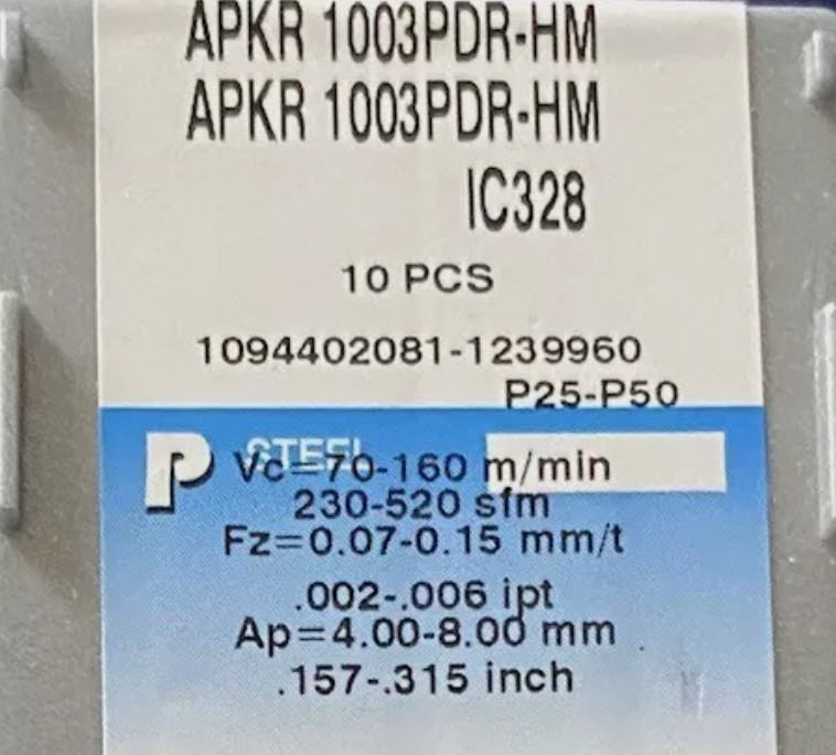 10  PCS  ORIGINAL  INSERTS  APKR 1003PDR-HM IC328