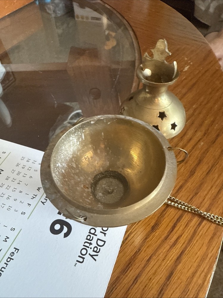 incense vintage hanging brass Cross