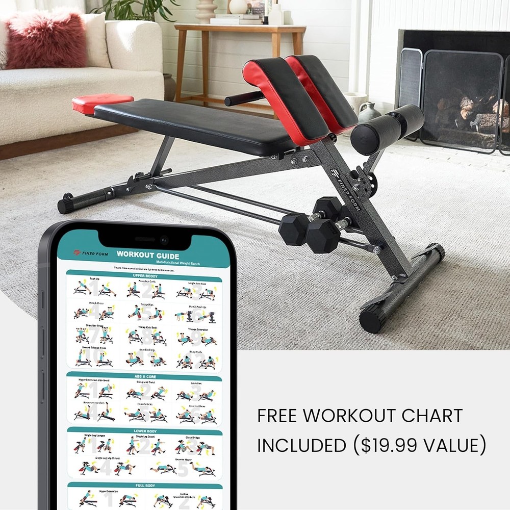 Multi-Functional Weight Bench for Full All-in-One Body Workout – Adjustable Work