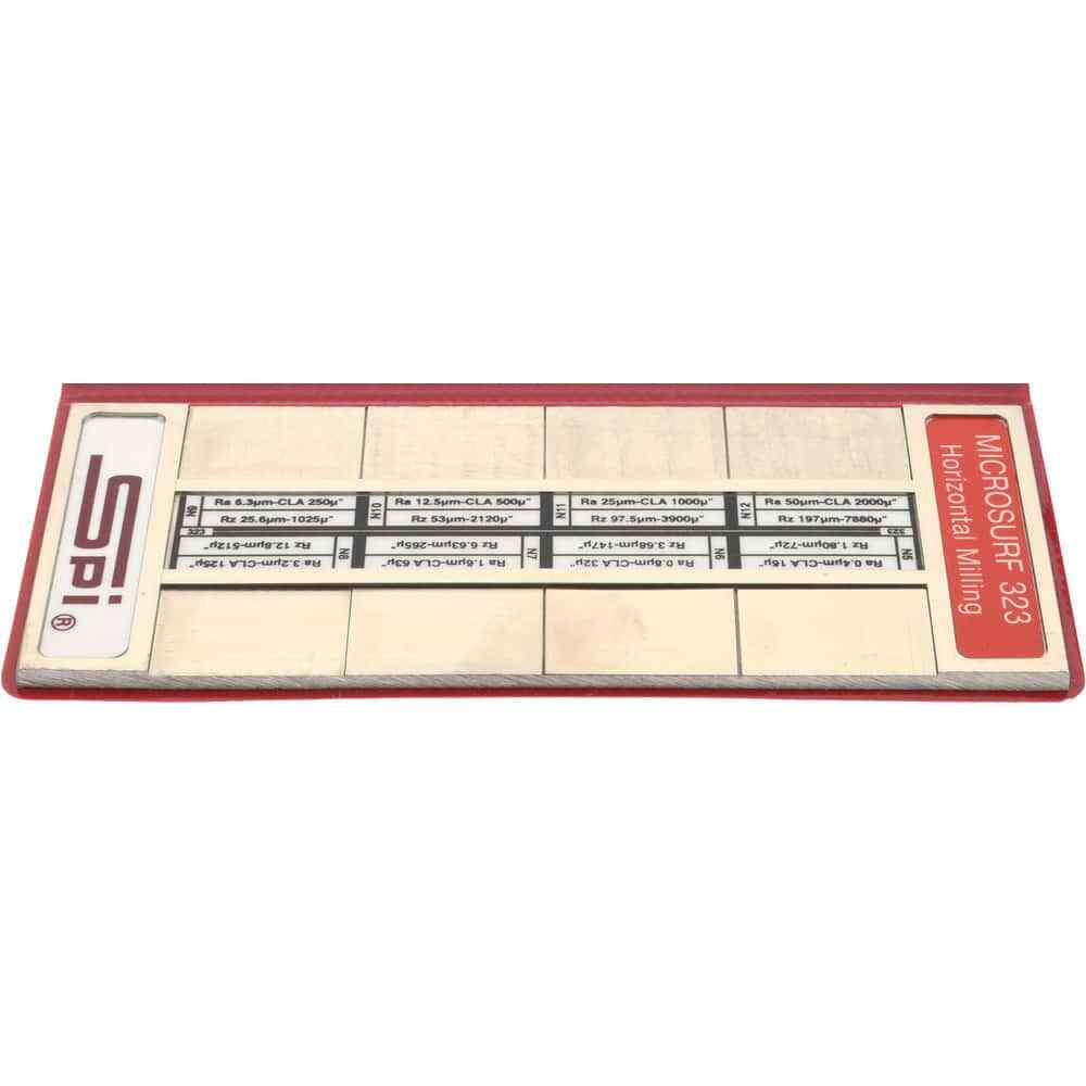 SPI Surface Finish Comparator Plates for Horizontal Milling, 0.4-50 Ra micro m