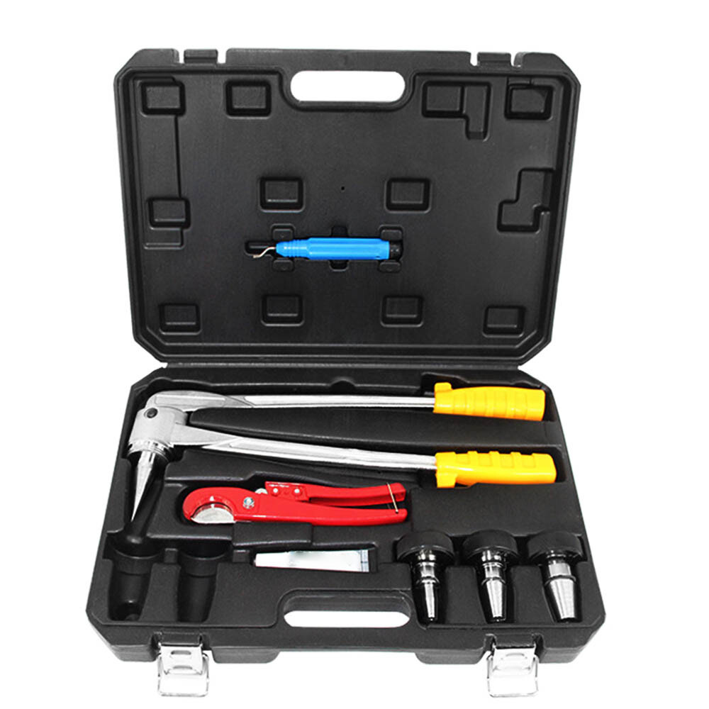 Hard Case PEX Expansion Tool Kit 1/2" 3/4" 1" Expander Heads