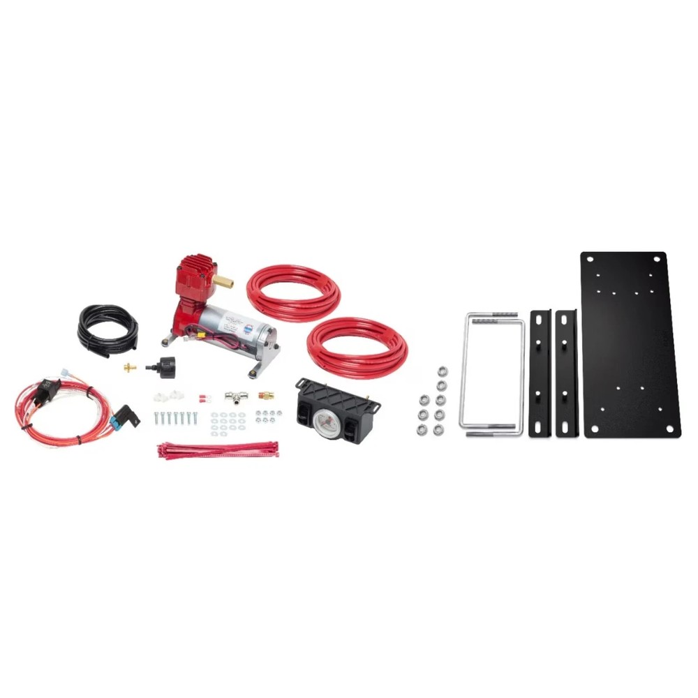 Firestoner Air Command Dual Analog Air Compressor Heavy Kit W/ Mounting Plate
