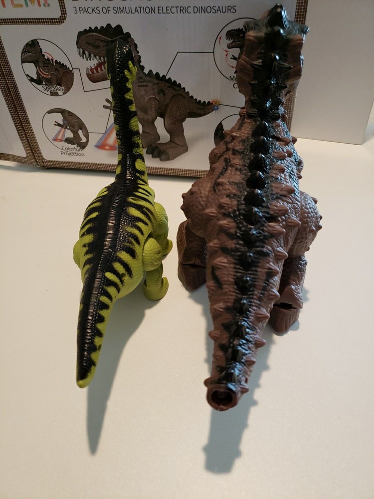Dinosaurs 2 Pack Simulation Electric Dinosaurs New Walking