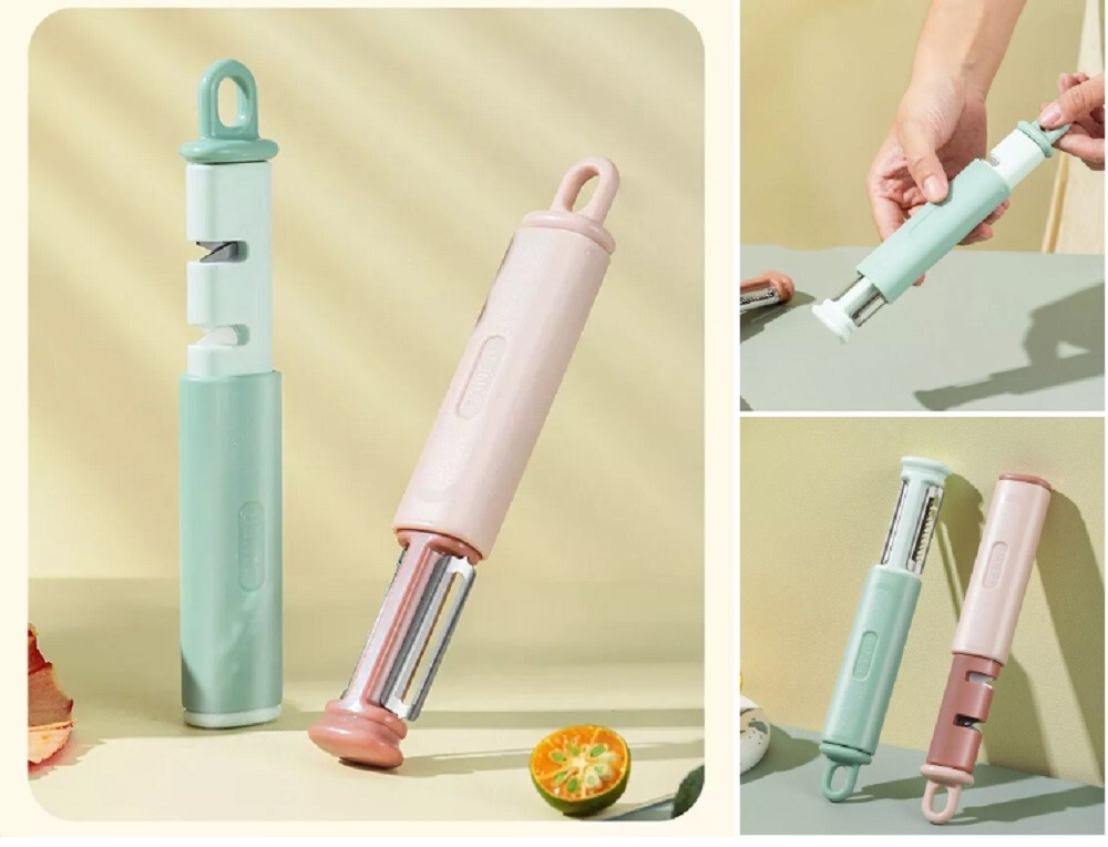 2 in 1 Kitchen 2 Stage Knife Sharpener Stainless Steel Multi-function Peeler US