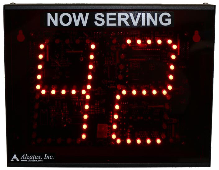 Alzatex 2-Digit Take-a-number Display with 2 buttons and Infrared remote