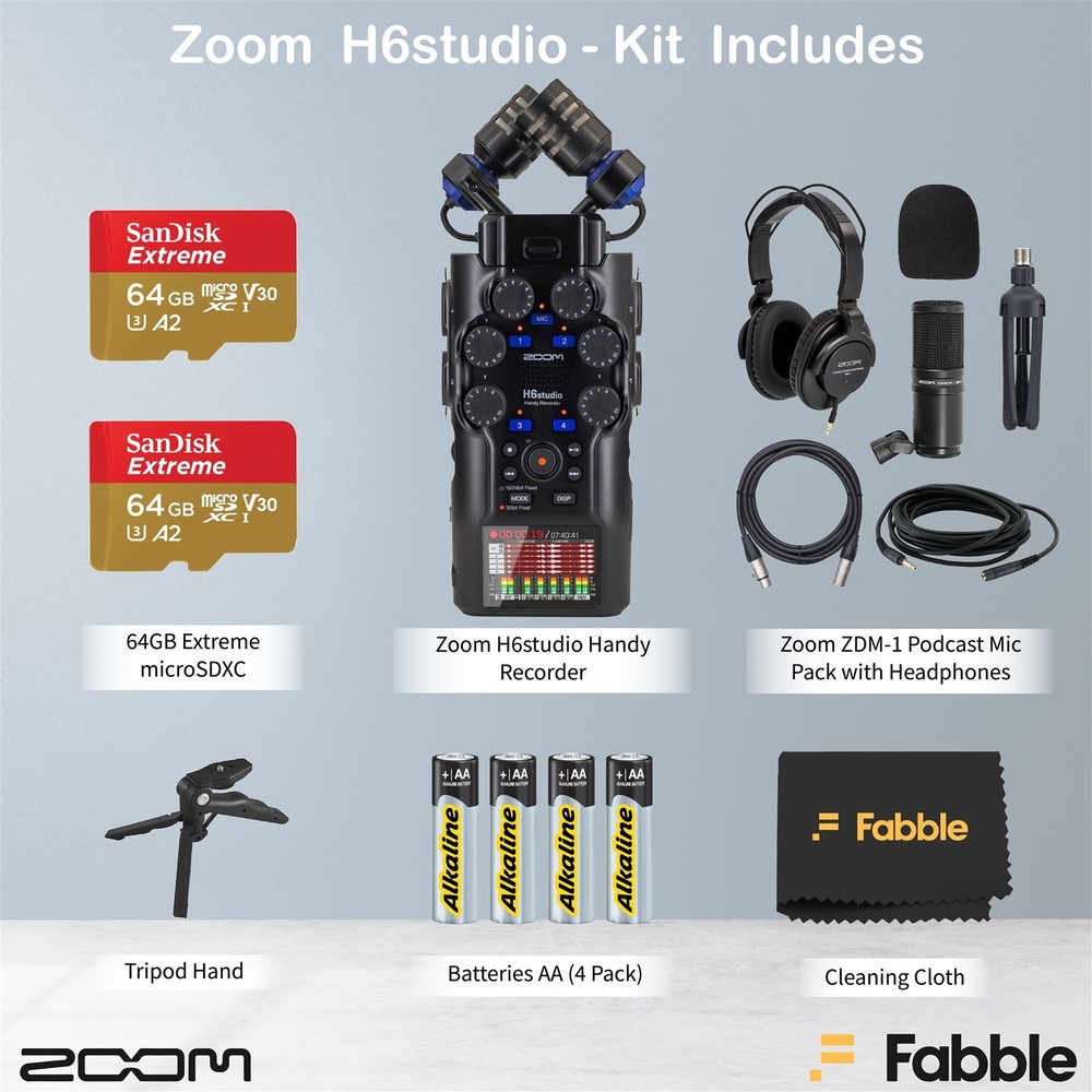 Zoom H6studio Handy Recorder Bundle