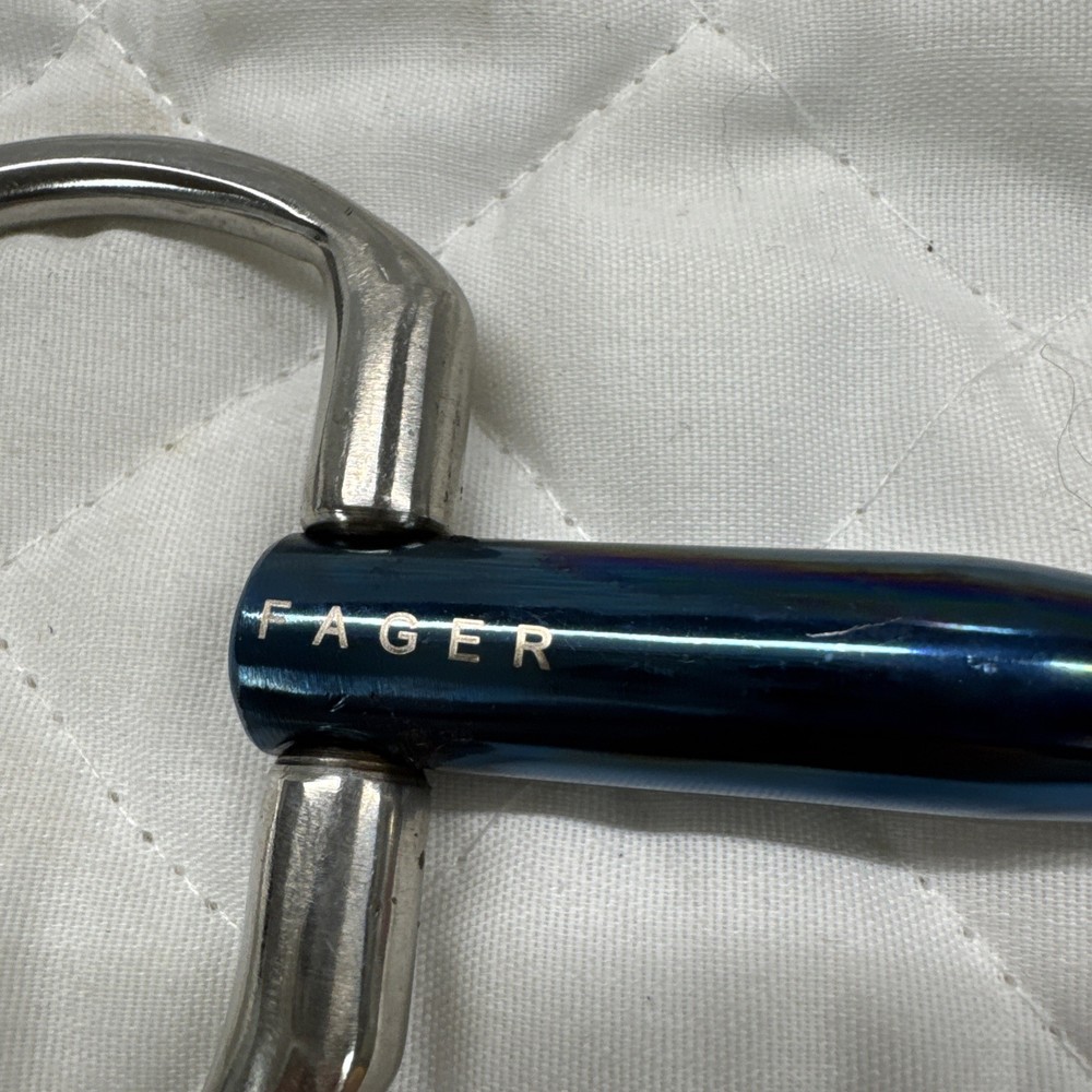 Fager Fixed Ring Snaffle Titanium Bit - 5.75"
