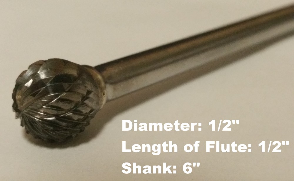 SD5L6 Carbide Burr Cylinder Head Porting Tool Ball Car Engine Manifold Header