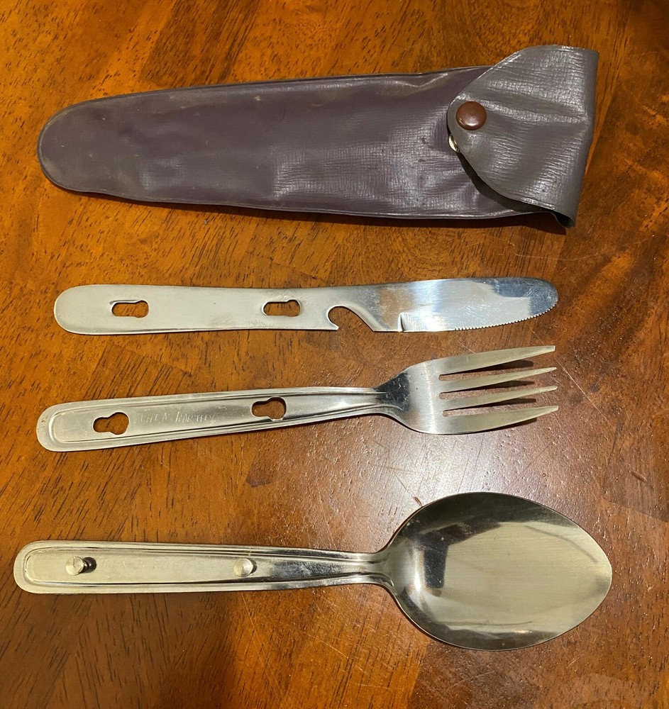 Camping Flatware Combo Fork Knife Spoon Set Back Packer or Boy Scouts 1 Set