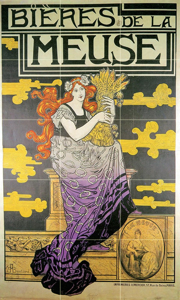 Art Nouveau Meuse Ceramic Mural Backsplash Bath Decor Tile #581