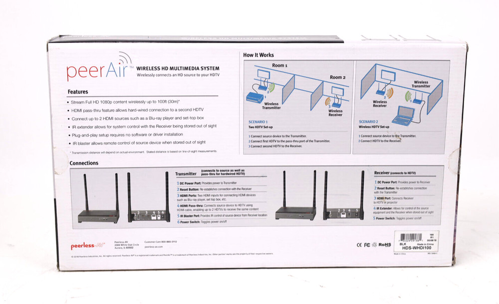 Peerless HDS-WHDI100 Wireless HD Multimedia System p202