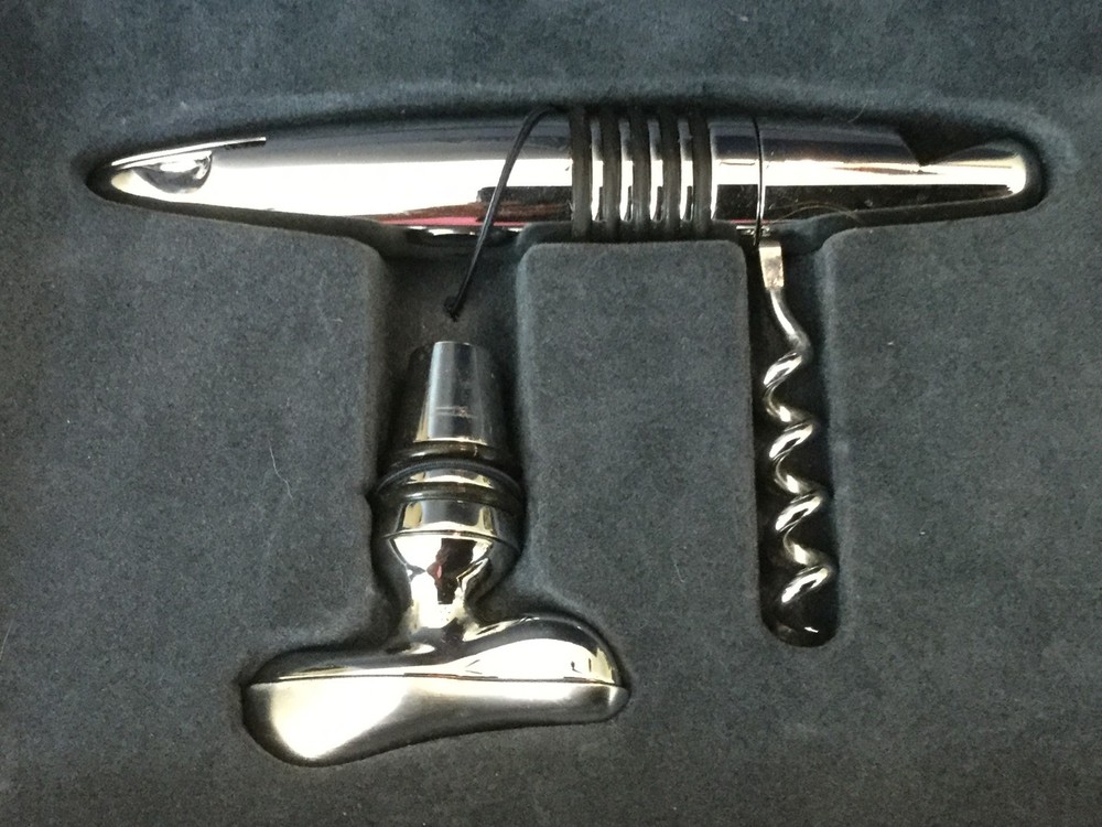 Corkscrew Bottle Opener Set Axxents Elegant Nice Storage Box