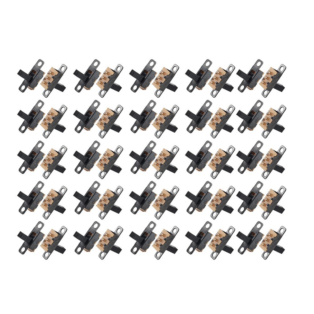 50Pcs 8mm Vertical Slide Switch SPDT 2 Position 3 Terminals PCB Panel Latching