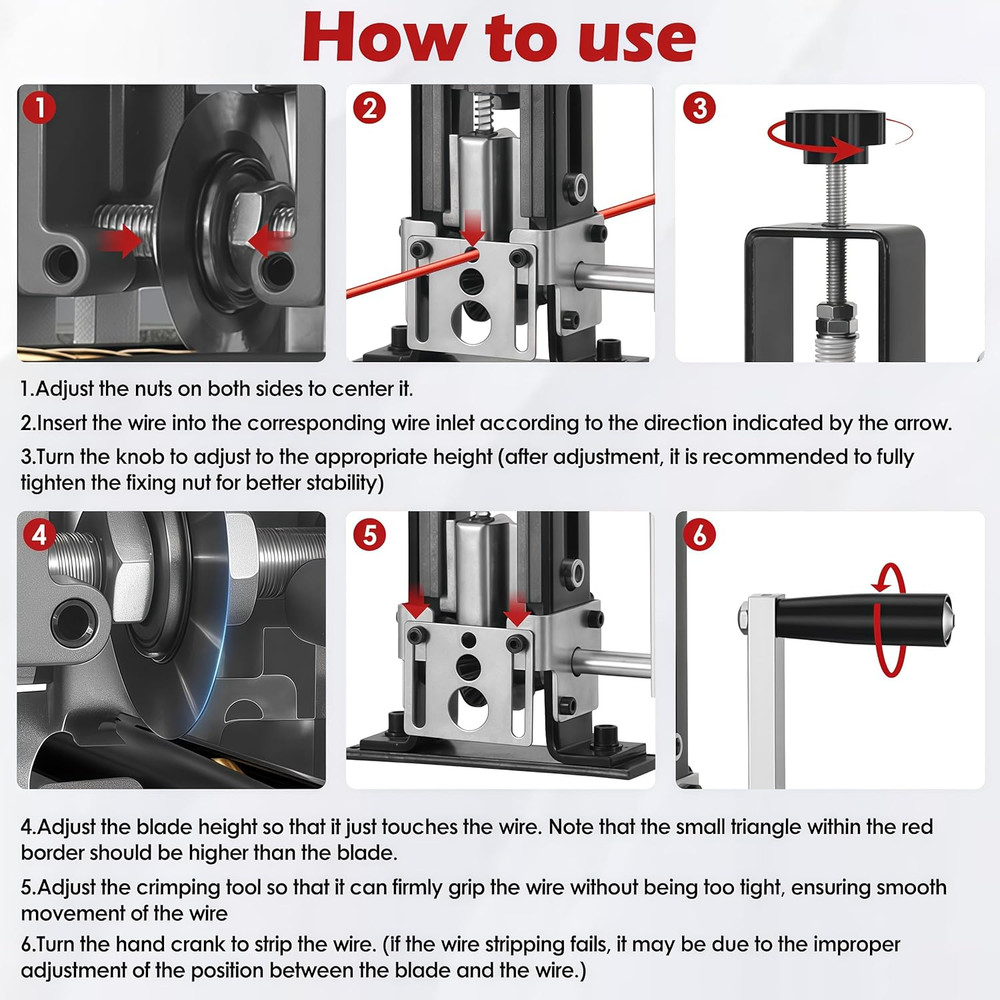 Manual Wire Stripper Tool Wire Stripping Machine - Labor-Saving -Duty Stripper f