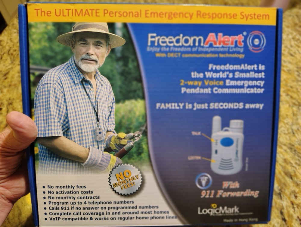LogicMark Freedom Alert Fall w/ DECT Emergency Communicator ~ Model 35511