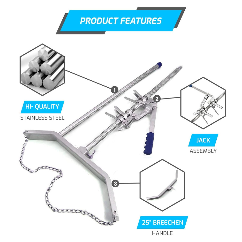 65" Calf Puller - Enhanced Calving Efficiency with Comfortable Grip Design, Prec