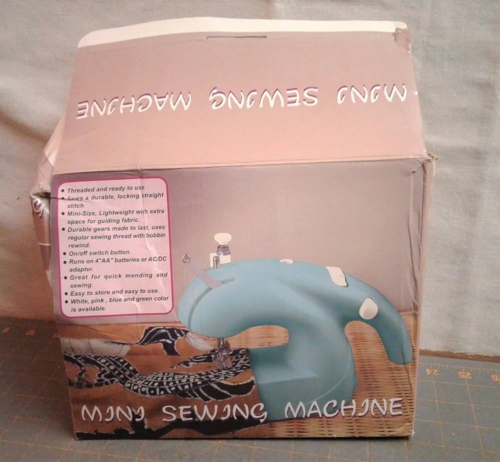 Mini Sewing Machine Blue Battery Powered