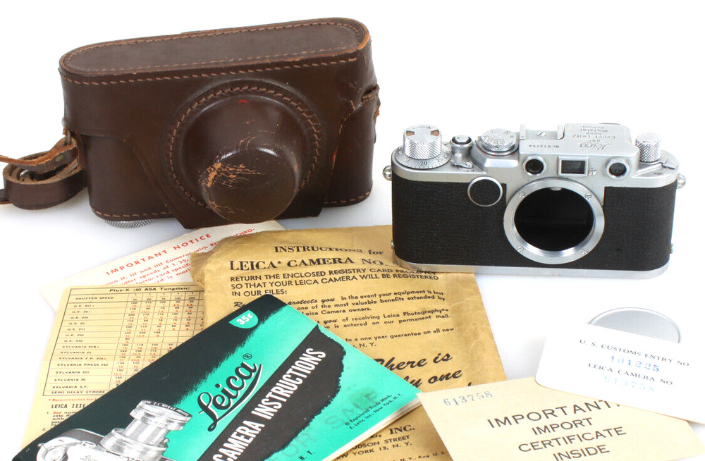 Leica IIF, Red Dial Body #613758 ...Original Import Certification