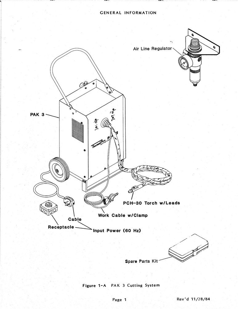 Thermal Dynamics PAK 3 Plasma Cutter Instruction Manual *970