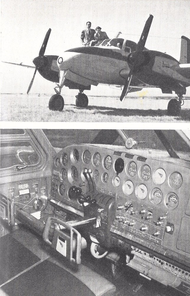 TWIN BEECH BONANZA PLAN ONLY ONE EVER PUBLISHED for a UC Scale Model Airplane
