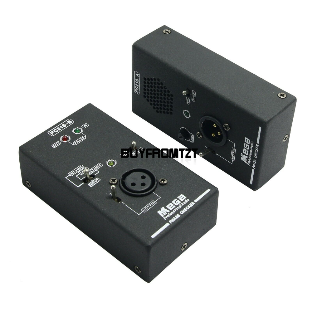 PC218 Phase Polarity Tester Checker Detector Speaker Microphone Sound Testing