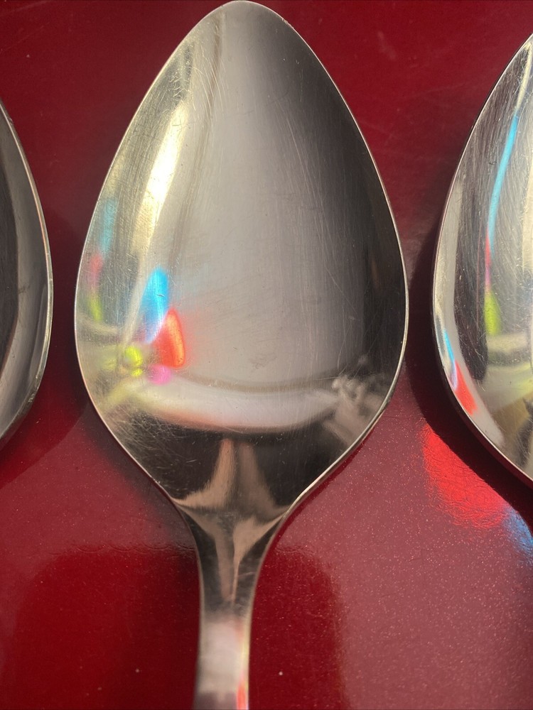 Oneida Distinction Deluxe HH Capri Flatware 3 Serving Spoons Vintage