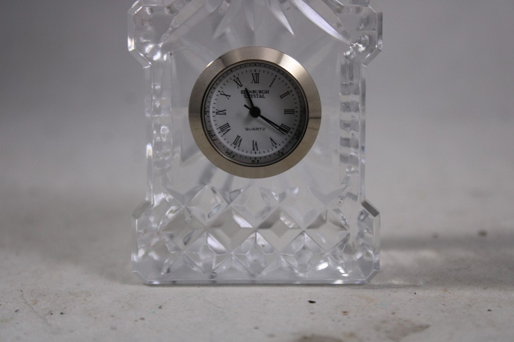 Edinburgh Crystal Mini Clock - Bedside