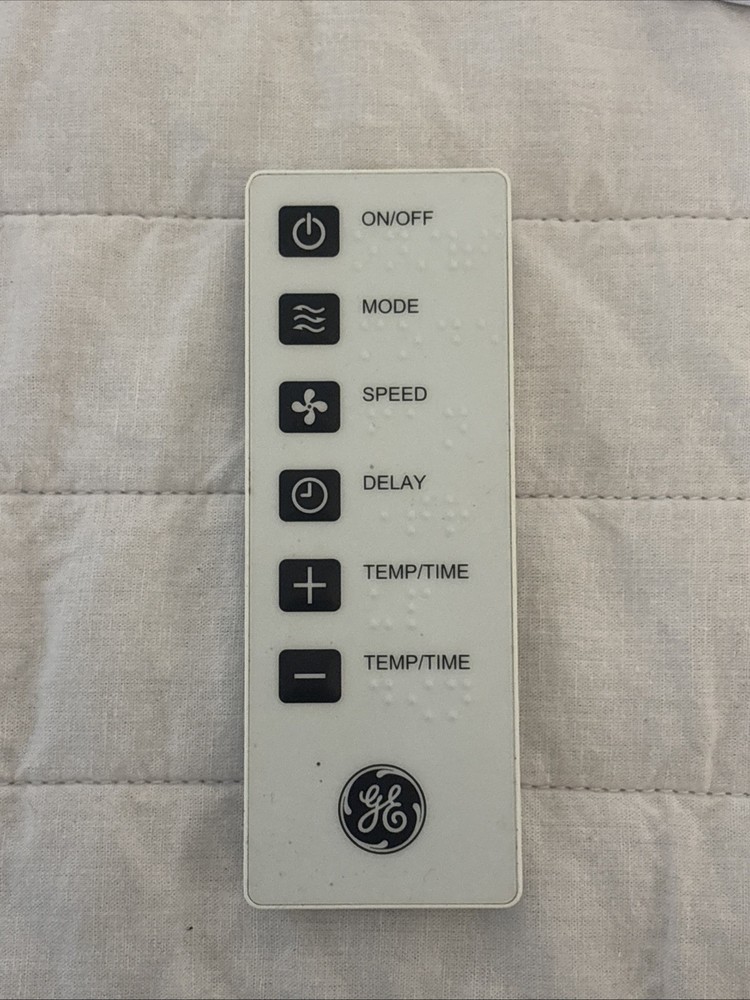 GE Window Air Conditioner Remote Control White Braille