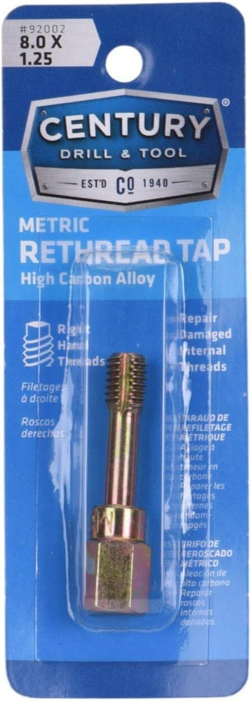 , 92002, 8.0X1.25,Rethreading Tap,Tool Set, Thread Repair