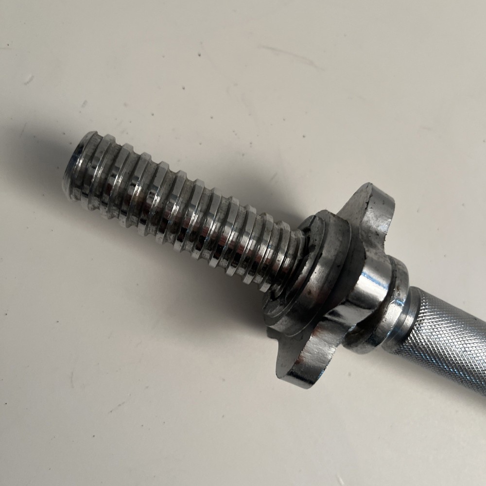 WEIDER Standard 14” Chrome Dumbbell Handle Bar with Screw Collars