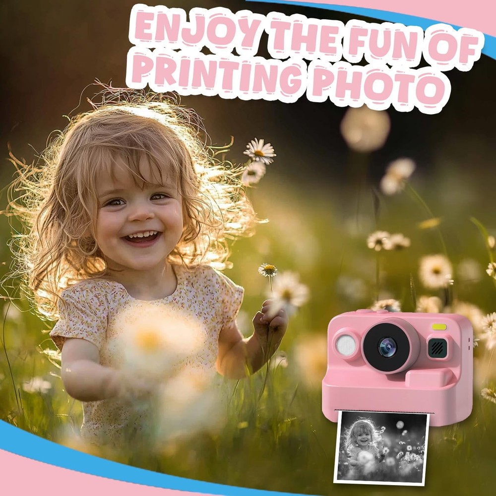 1880Pcs Mini Camera Printer Thermal Paper Kids Instant 20PCS