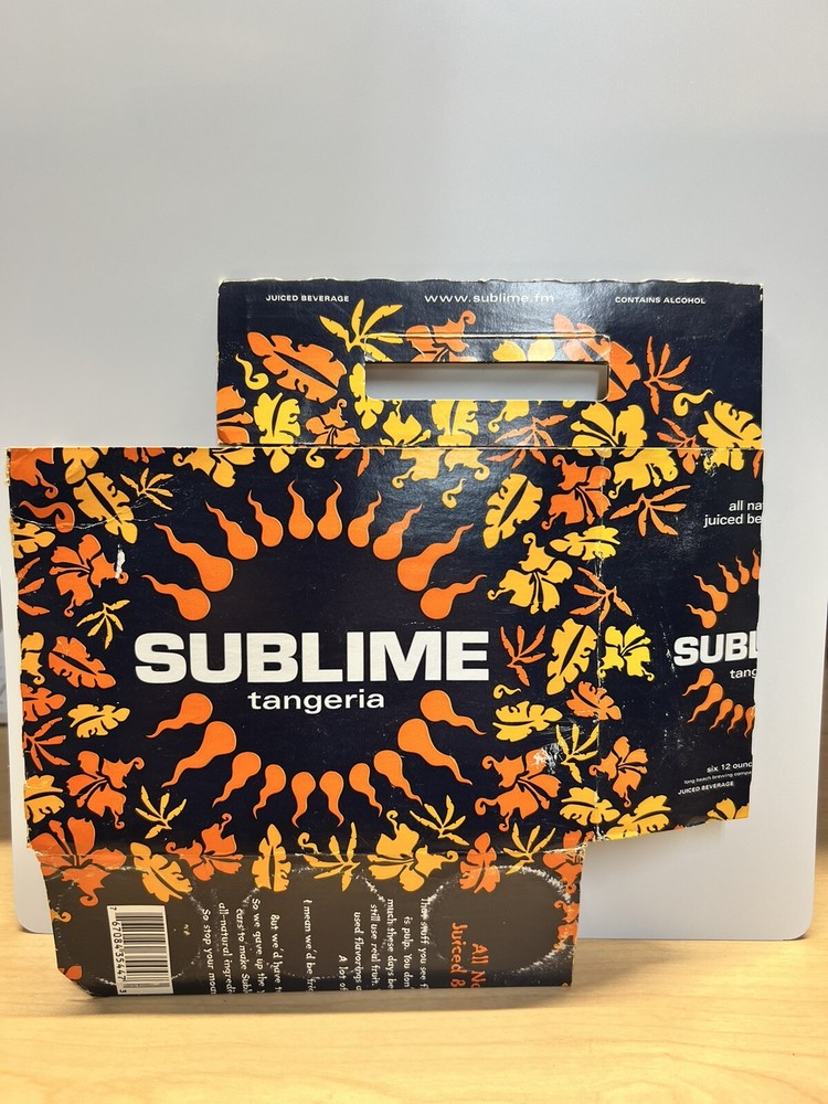 Vintage 90s Sublime Hard Tangeria 6 Pack Container