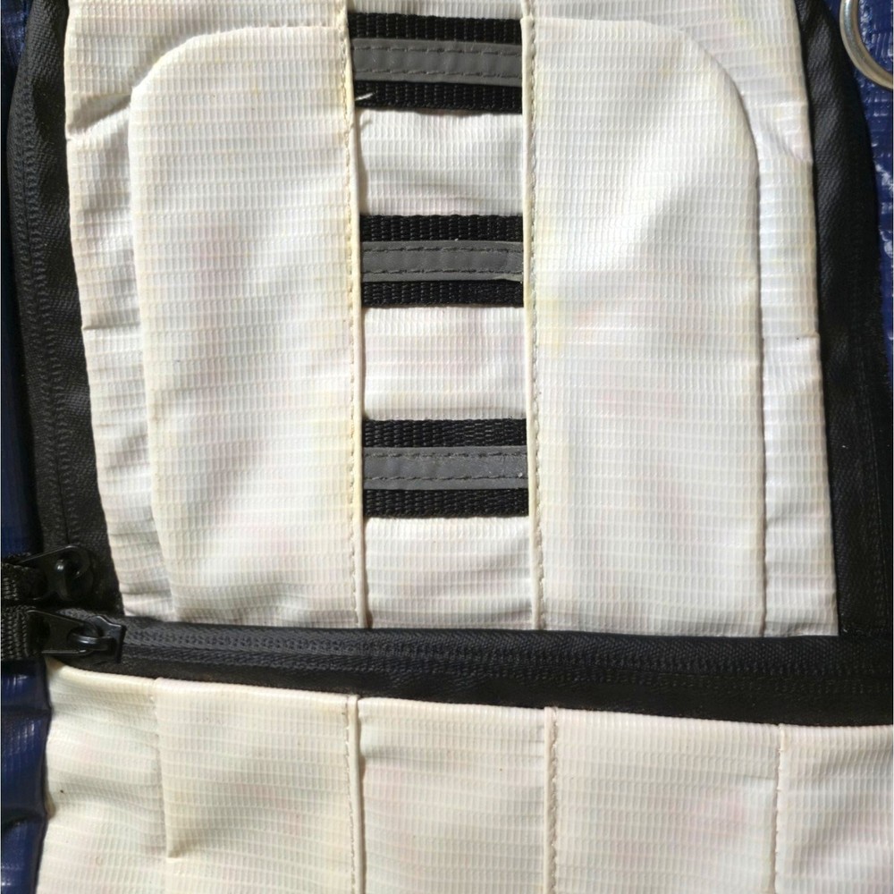 Ozark Trail Gustabus 32L Backpack, White/Navy, Hydration Ready [DISCOLORATION]