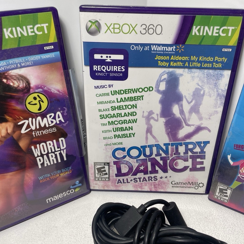 Microsoft Xbox 360 Kinect Sensor Bar with 3 Games Bundle