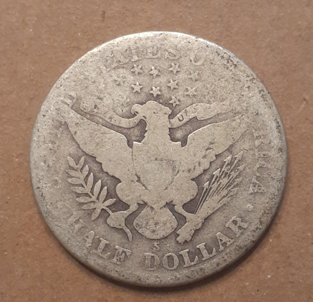 1912 S BARBER HALF DOLLAR